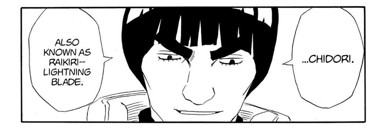 Rock Lee learning that Chidori and Raikiri name the same technique, Naruto Vol. 13